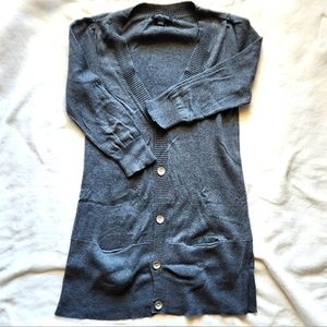 Cashmere cotton long sweater duster